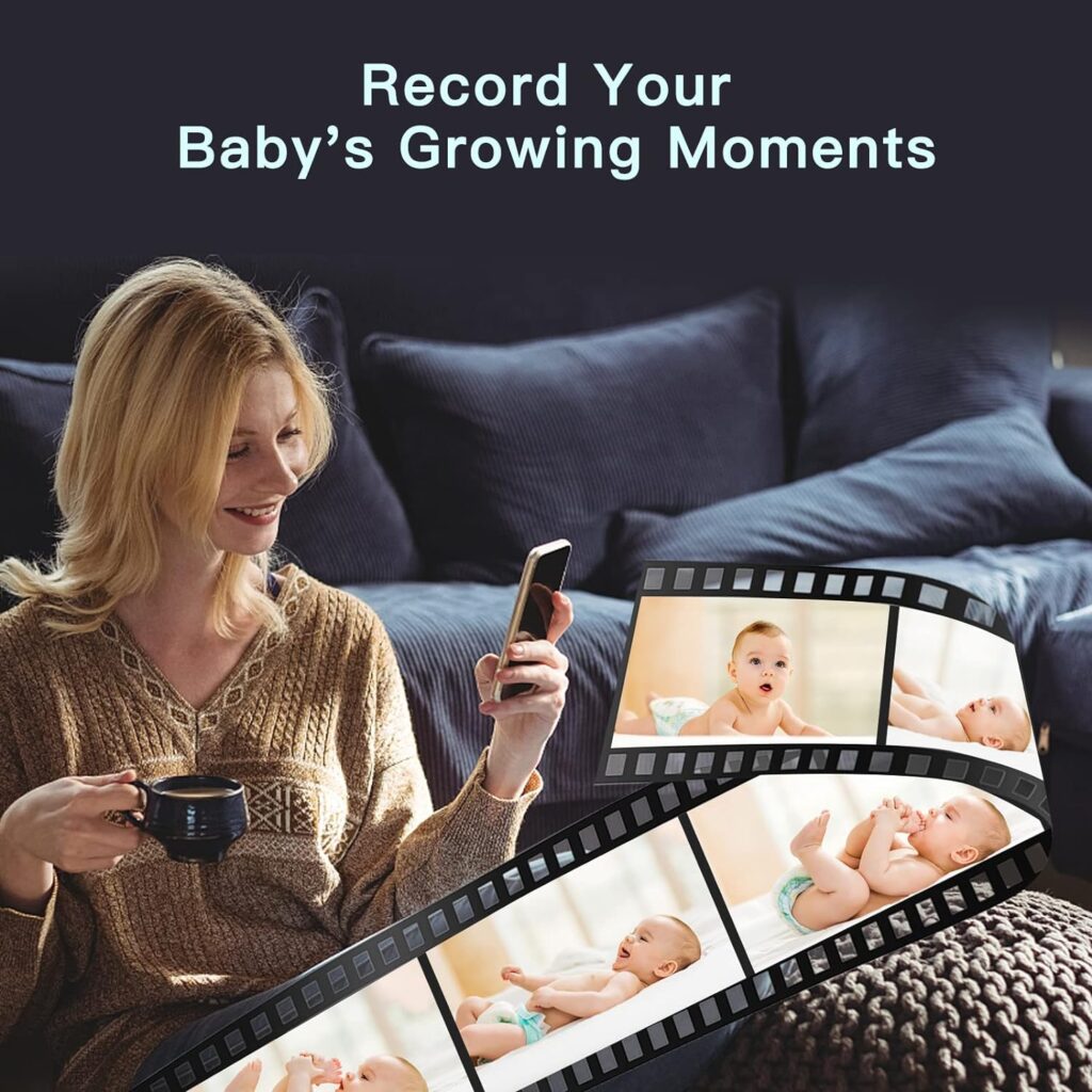 ARENTI Video Baby Monitor, Audio Monitor with 2K Ultra HD WiFi Camera,5 Color Display,Night Vision,Lullabies,Cry Detection,Motion Detection,Temp  Humidity Sensor,Two Way Talk,App Control