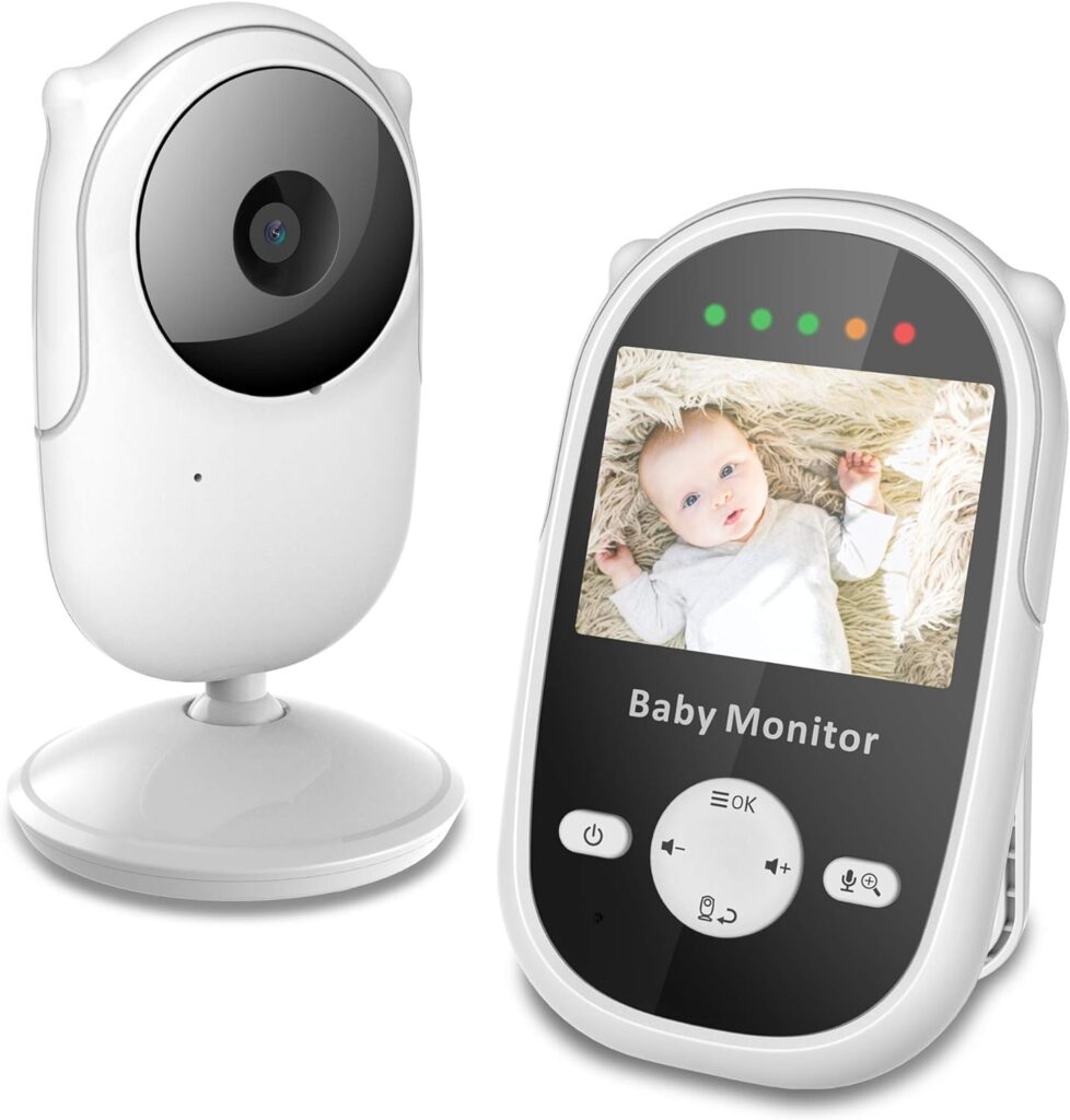 Babystar Baby Monitor, 3.2 Video Baby Monitor with Camera and Audio, Baby Nursery Camera, Two Way Talk, Room Temperature, 7 Lullabies, 960ft Range and Keep Eyes on Babies with Night Vision