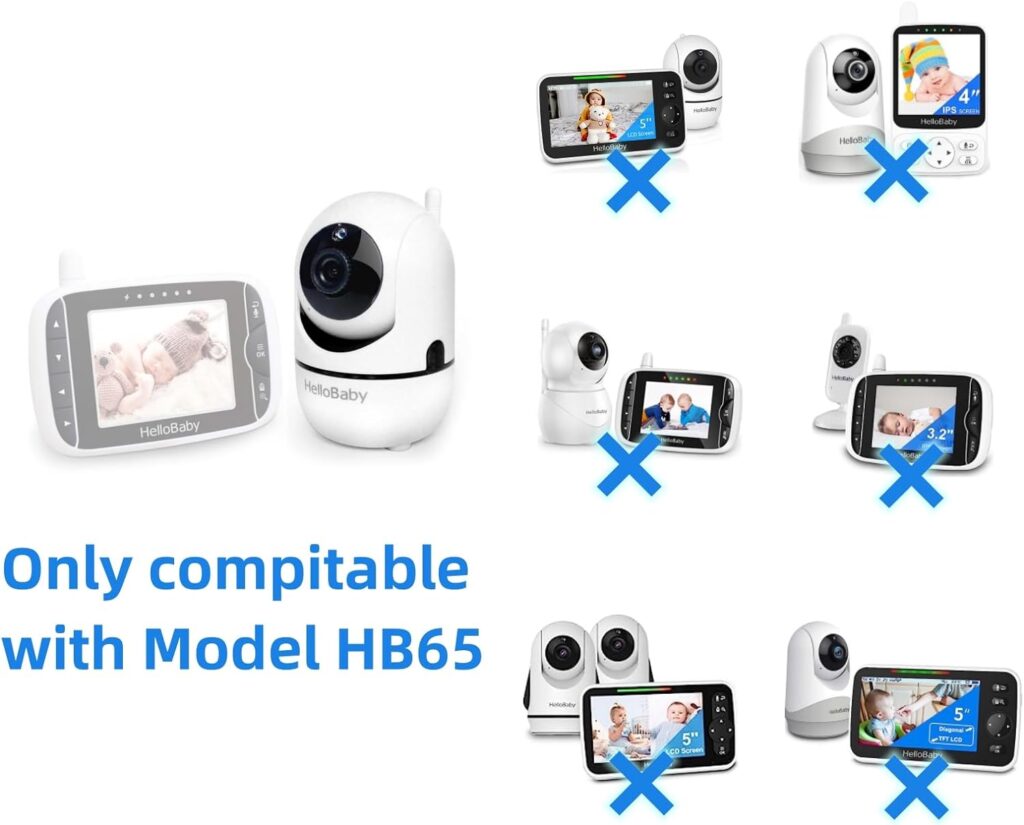 HelloBaby Additional Camera Video Baby Monitor HB65 HB248 (Black)