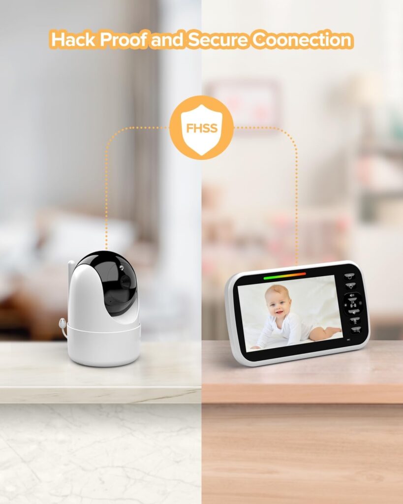 iFamily Baby-Monitor-with-Camera and Audio 5 LCD Screen Video Baby Monitor, Two Way Talk and Remote Camera, Night Vision and 960ft Range