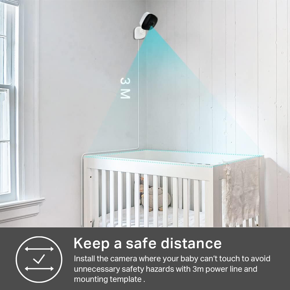 Kasa Smart Security Camera for Baby monitor, 1080p HD Indoor Camera for Home Security with Motion Detection, Two-Way Audio, Night Vision, Cloud  SD Card Storage, Works with Alexa  Google Home (EC60)