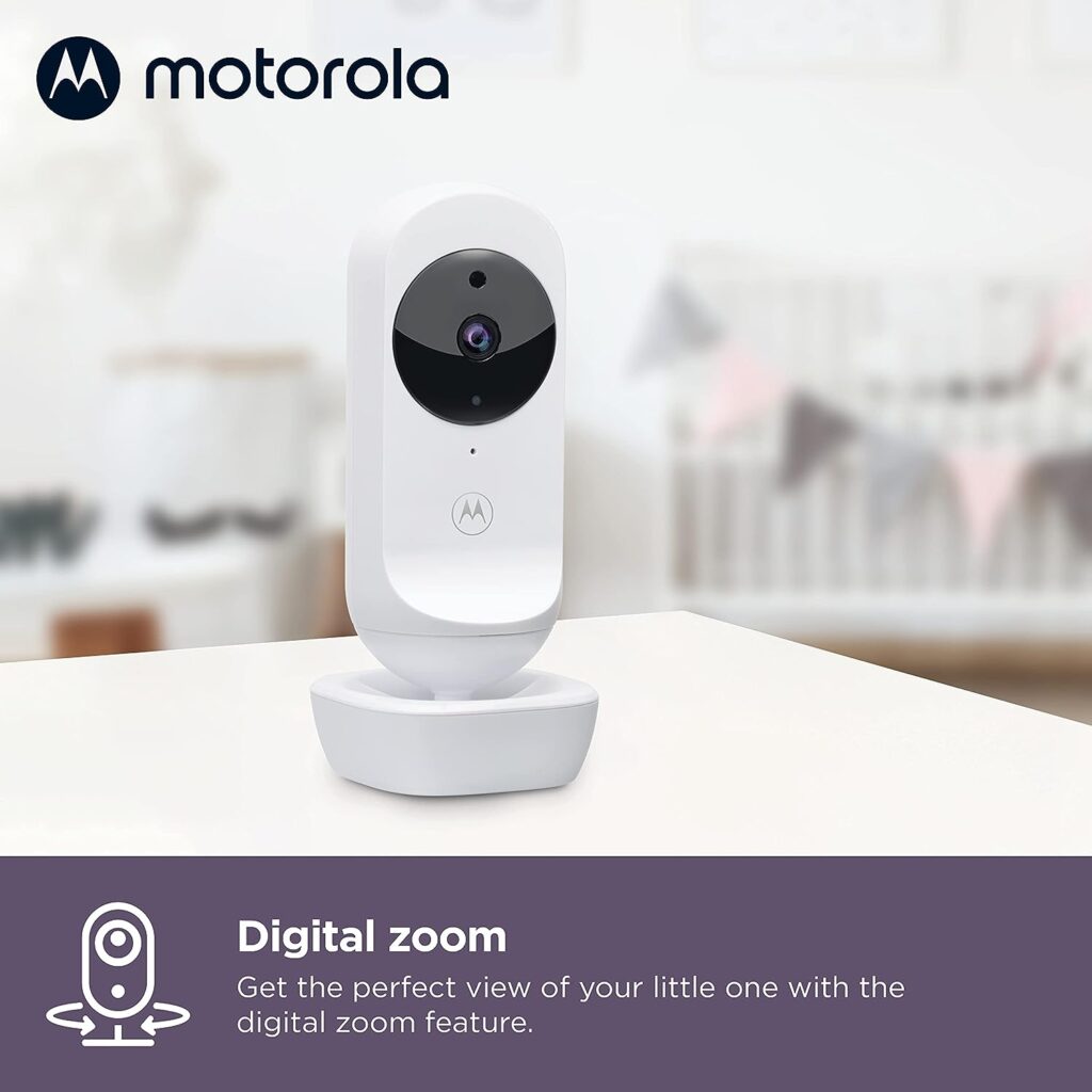 Motorola Baby Monitor VM44 - WiFi Video Baby Monitor with Camera 4.3 HD Screen - Connects to Nursery App, 1000ft Long Range, Two-Way Audio, Remote Pan-Tilt-Zoom, Room Temp, Lullabies, Night Vision