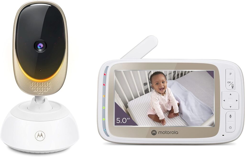 Motorola Baby Monitor VM85 - Indoor WiFi Video with Camera  Mood Light - HD 720p, Connects to Nursery App, 1000ft Range, 2-Way Audio, Remote Pan, Digital Tilt-Zoom, Temp, Lullabies, Night Vision