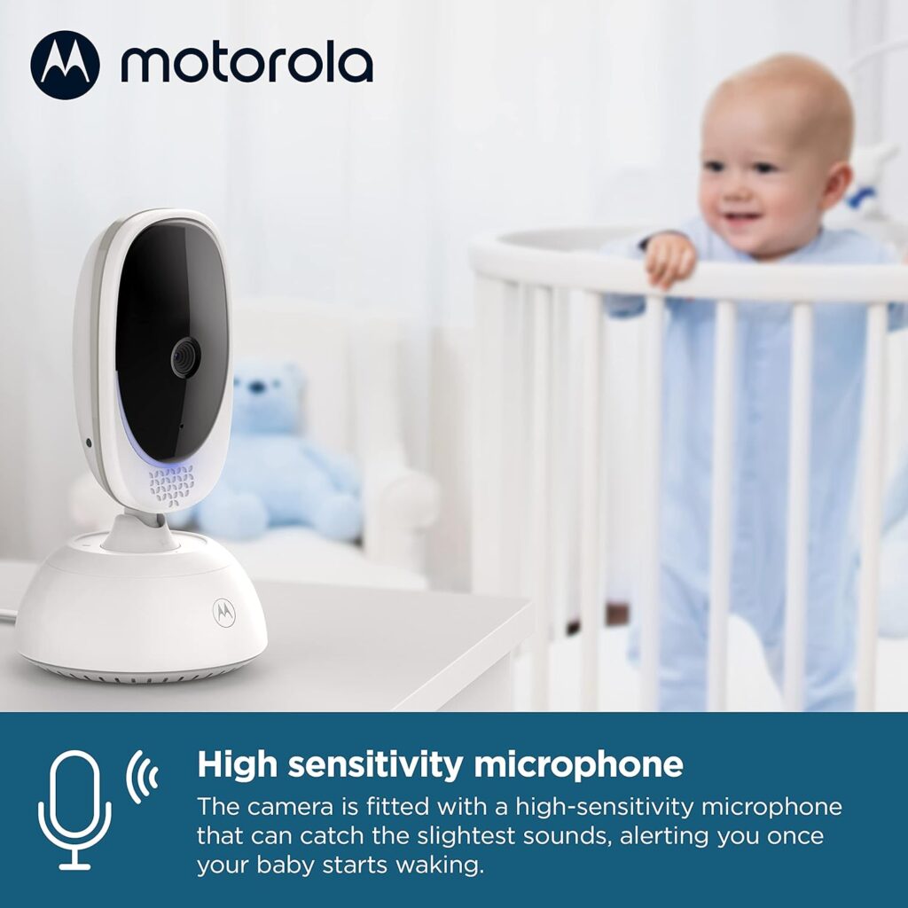 Motorola VM75 Indoor Video Baby Monitor with Camera - 480x272p, 1000ft Range 2.4 GHz Wireless 5 Screen, 2-Way Audio, Remote Pan, Digital Tilt, Zoom, Room Temperature Sensor, Lullabies, Night Vision