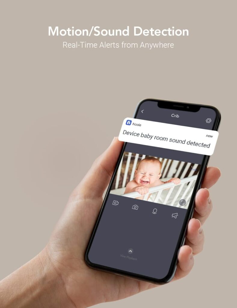 nooie Baby Monitor, Dog Camera with Phone App, 2K Cat Camera, 360 WiFi Indoor Camera for Home Security, AI Motion Tracking, Two-Way Audio, Compatible with Alexa, 2.4Ghz WiFi Only, SD or Cloud Storage