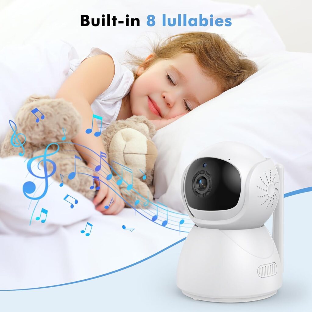 VAVSEA Baby Monitor,5LCD Screen 1080P Video Baby Monitor with Camera and Audio,1000ft Long Range,VOX,Night Vision,2-Way Talk,Temperature,8 Lullabies and High Capacity Battery