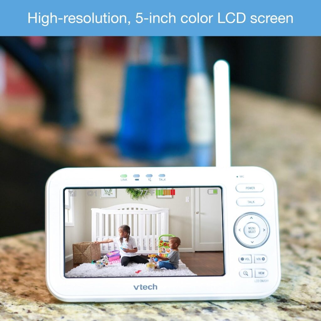 VTech VM351-2 Video Baby Monitor with Interchangeable Wide-Angle Optical Lens and Standard Optical Lens, 720p