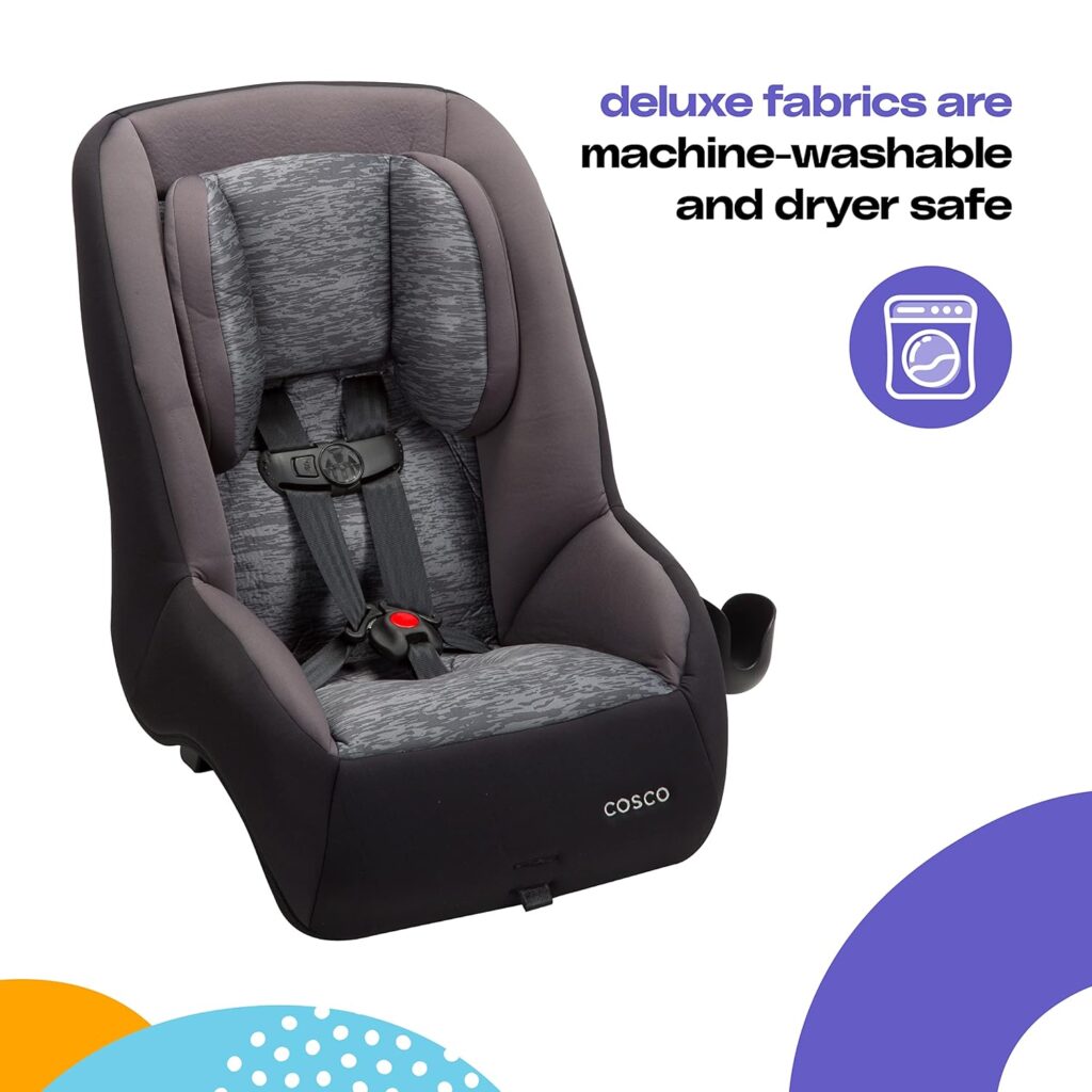 Cosco Mighty Fit 65 DX Convertible Car Seat (Heather Onyx Gray)