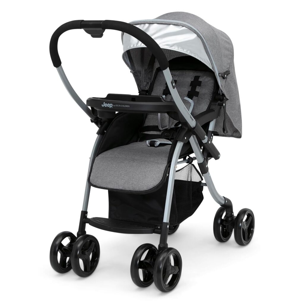 Jeep Unlimited Reversible Handle Stroller, Grey Tweed